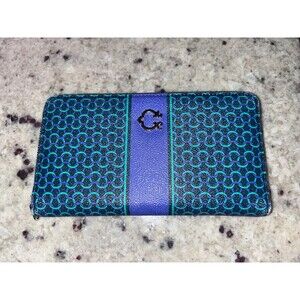 Y2K Inspired Patterned Wallet Black Green Purple Retro Geometric Bifold